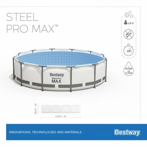 Bestway 56595 Каркасный бассейн Steel Pro Max 427х84см, 10220л, фил.-насос 2006л/ч — изображение 6