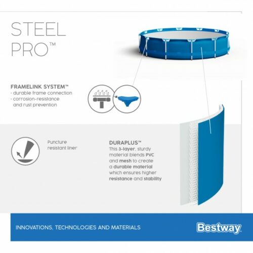 Bestway 56681 Каркасный бассейн Steel Pro 366х76см, 6473л, фил.-насос 1249л/ч — изображение 6