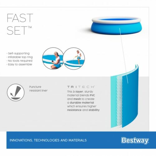 Bestway 57392 Бассейн Fast Set 183х51см, 940л — изображение 6