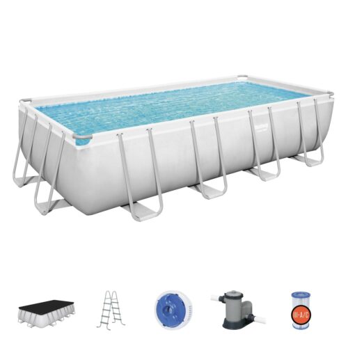 Bestway 56465 Каркасный бассейн Power Steel 549х274х122см, 14812л, фил.-насос 5678л/ч, лестница, тент, попл.-доз. — изображение 3
