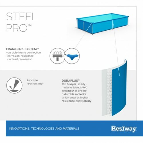 Bestway 56401 Каркасный бассейн Steel Pro 221х150х43см, 1200л — изображение 6