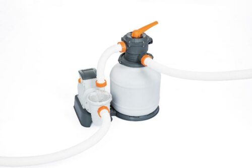 Bestway 56623 Каркасный бассейн Power Steel 956х488х132см, 52231л, песч.фил.-нас. 8327л/ч, лестн., тент, попл.-доз — изображение 5