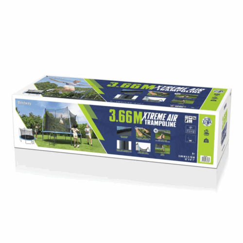 Bestway 59104 Батут с защитной сеткой 366х278см "Xtreme Air Trampoline", лестница, до 100кг, от 6 лет — изображение 28